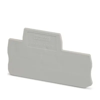 PHOENIX CONTACT Abschlussdeckel D-STTB 2,5/2P 3040096 | Endplatte | 71,5x2,2x39,65 mm | V0 | grau