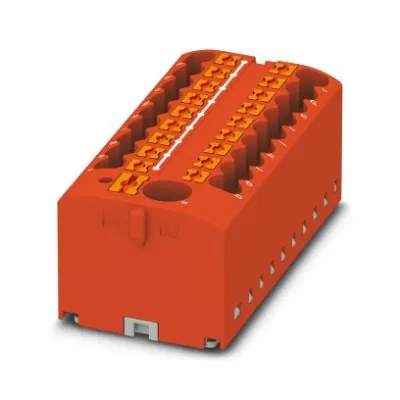 Phoenix Contact Verteilerblock PTFIX 6/18X2,5 RD | 19-polig | Push-in-Anschluss | 24A | 450V | 1 Etage | rot