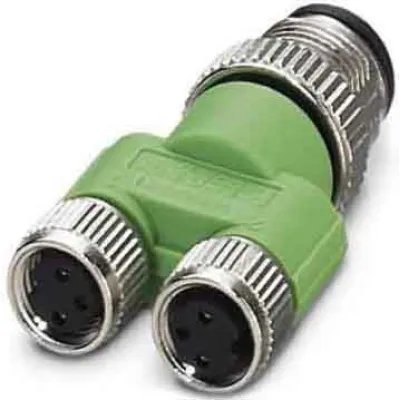 PHOENIX CONTACT Y-Verteiler SAC-3P-M12Y/2XM 8FS | Sensor-Aktor-Kabel 4-polig | M12 Stecker auf 2x M8 Buchse | IP65