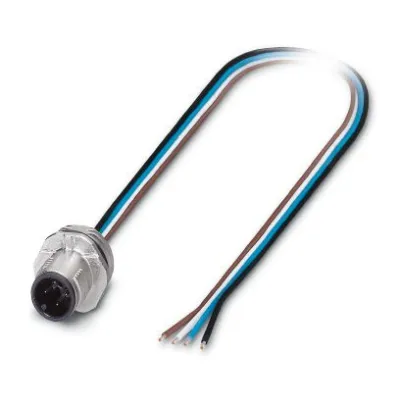 PHOENIX CONTACT M12 Stecker 4-polig | 0,5m TPE-Litze | IP65/IP67 | 250V 4A | Vorderwandmontage