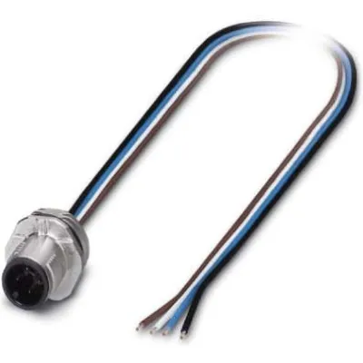 PHOENIX CONTACT M12 Stecker 4-polig | 0,5m TPE-Litze | IP65/IP67 | 250V 4A | Vorderwandmontage