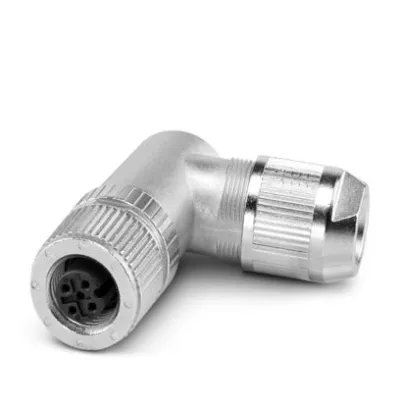 PHOENIX CONTACT Rundsteckverbinder SACC-M12FR-4PL SH | 4-polig | M12 Buchse gewinkelt | geschirmt | Push-Lock | IP67