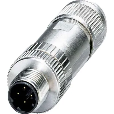 PHOENIX CONTACT M12 Stecker SACC-M12MSD-4Q SH | Ethernet CAT5 | 4-polig | IP67 | geschirmt