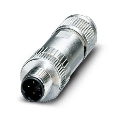 PHOENIX CONTACT M12 Stecker SACC-M12MSD-4Q SH | Ethernet CAT5 | 4-polig | IP67 | geschirmt