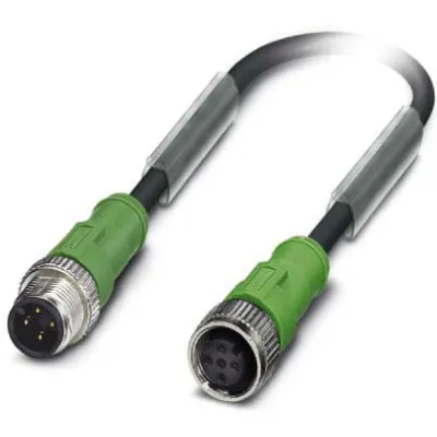 PHOENIX CONTACT Sensor-Aktor-Kabel SAC-4P-M12MS/3,0-PU | M12 Stecker/Buchse | 4-polig | 3m | PUR halogenfrei | schwarz