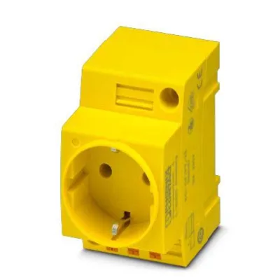 PHOENIX Steckdose EO-CF/PT/YE 1068067 | REG 250V/AC 16A | Tragschiene | 1-fach | IP20 | gelb | Einbautiefe 75mm