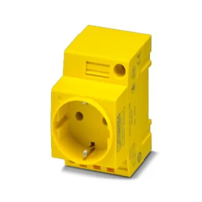 PHOENIX Steckdose EO-CF/PT/YE 1068067 | REG 250V/AC 16A | Tragschiene | 1-fach | IP20 | gelb | Einbautiefe 75mm