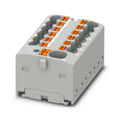 PHOENIX CONTACT Verteilerblock PTFIX 4/12X1,5 GY | Reihenklemme | 13-polig | 0,14-2,5 mm² | 17,5A | 450V | grau