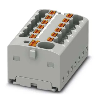 PHOENIX CONTACT Verteilerblock PTFIX 4/12X1,5 GY | Reihenklemme | 13-polig | 0,14-2,5 mm² | 17,5A | 450V | grau