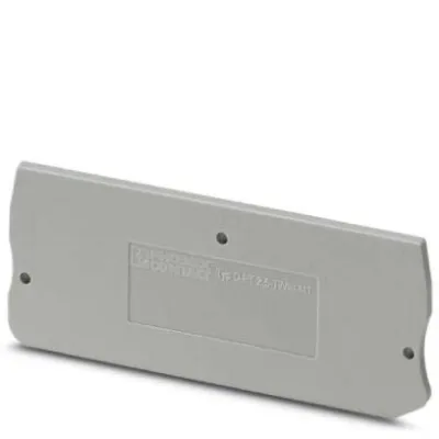 Phoenix Abschlussdeckel D-PTC 2,5-TWIN-MT 3270100 | Anschlussplatte grau | 67,8x2,2x29 mm | UL94 V0 | 4 mm Stärke