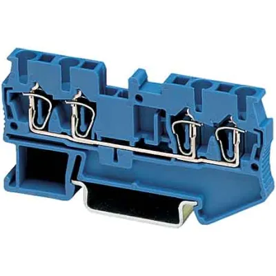 Phoenix Contact Durchgangsklemme ST 2,5-QUATTRO BU | 3031319 | 4 Anschlüsse | 0,08-4mm² | 800V | 24A | Hutschiene | blau