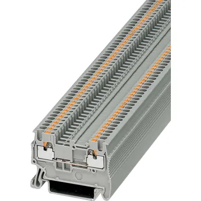 Phoenix Contact Durchgangsklemme PT 1,5/S 3208100 | 0,14-1,5mm² | 17,5A | 500V | Push-in | TS35 | 1 Etage | grau