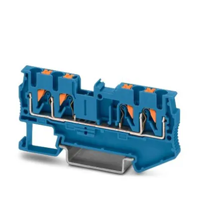 Phoenix Contact Durchgangsklemme PT 2,5-QUATTRO BU 3209581 | 4-polig | 0,14-4 mm² | 24A | 800V | Hutschiene | blau