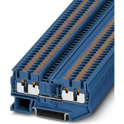 Phoenix Contact Durchgangsklemme PT 2,5-QUATTRO BU 3209581 | 4-polig | 0,14-4 mm² | 24A | 800V | Hutschiene | blau