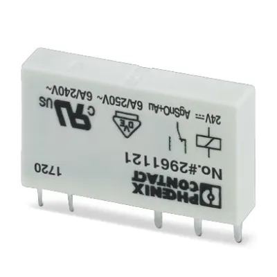 PHOENIX CONTACT Relais REL-MR-24DC/21AU | Miniaturrelais | 1 Wechsler | 24V DC | Goldkontakte | Leiterplattenanschluss