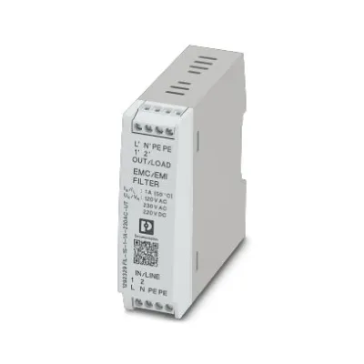 PHOENIX CONTACT EMV-Filter FIL-1S-1-1A-230AC-UT | Netzfilter 1-phasig | 230V AC/DC | 1A | DIN-Schiene | IP20 | 50-60Hz