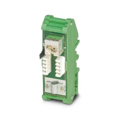 PHOENIX CONTACT Patchpanel FL-PP-RJ45-LSA | Cat5e | 1 Port RJ45 auf 8 LSA | Hutschiene | IP20 | geschirmt | 90x29x53mm