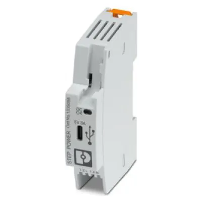 PHOENIX CONTACT STEP3-PS/1AC/5DC/3/PT/USB-C | Hutschienen-Netzteil | 5V DC 3A | 15W | USB-C | Push-in | IP20