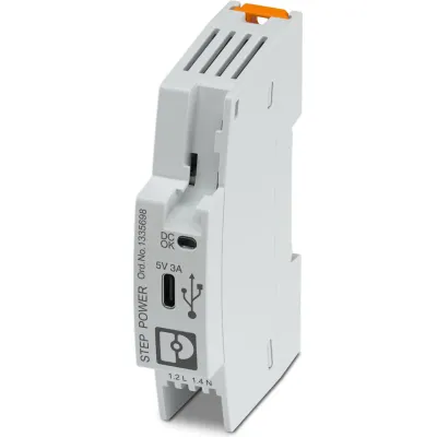 PHOENIX CONTACT STEP3-PS/1AC/5DC/3/PT/USB-C | Hutschienen-Netzteil | 5V DC 3A | 15W | USB-C | Push-in | IP20