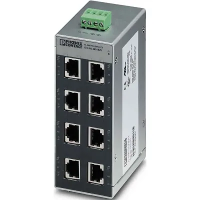 PHOENIX CONTACT Ethernet Switch FL SWITCH SFN 8TX 2891929 | 8x RJ45 | 10/100 MBit/s | Hutschiene | unmanaged | 24V DC