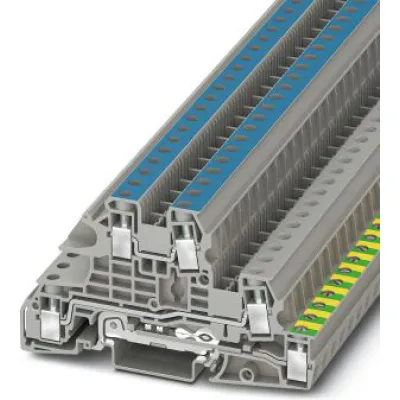 PHOENIX CONTACT UTI 6-PE/L/N Installationsschutzleiterklemme | 3076041 | Reihenklemme | 0,2-10mm² | 400V | Grau