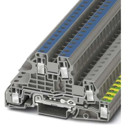 PHOENIX CONTACT UTI 6-PE/L/N Installationsschutzleiterklemme | 3076041 | Reihenklemme | 0,2-10mm² | 400V | Grau