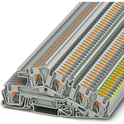 Phoenix Installationsschutzleiterklemme PTI 4-PE/L/L 3214050 | 0,2-6 mm² | 400 V | 28 A | Push-in | Hutschiene | grau