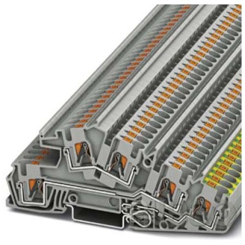 Bild: Phoenix Installationsschutzleiterklemme PTI 4-PE/L/L 0,2-6mm² AWG:24-10 grau B:6