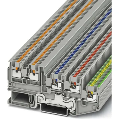 Phoenix PTIO 1,5/S/4-PE 3244465 | Reihenklemme | 4 Etagen | Push-in | 0,14-1,5mm² | 13,5A | grau