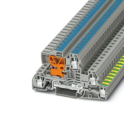 Phoenix Contact UTI 6-PE/L/NT | Installationsschutzleiterklemme 3-polig | 47A 400V | grau | Schraubanschluss 0,2–10mm²