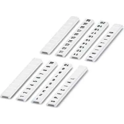 PHOENIX CONTACT Klemmenmarkierung ZBF 5 #0808671:0111 | Zahlen 111-120 | 10 Stück | 5mm Raster | weiß