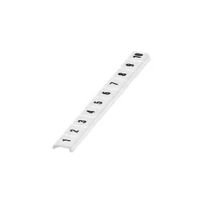 PHOENIX CONTACT Klemmenmarkierung ZBF 6 LGS 0808749 | Zackband flach 1-10 | 10-teilig | 6,2 mm | weiß
