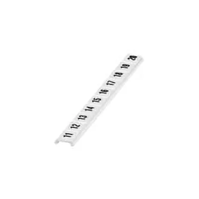 PHOENIX CONTACT Klemmenmarkierung Zackband ZBF 6 LGS 0808749 | fortl. Zahlen 11-20 | 10-teilig | 6,2 mm Rastermaß | weiß