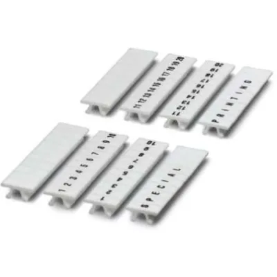 Phoenix Klemmenmarkierung Zackband ZB 3,5 LGS 41-50 | fortlaufende Zahlen | 10-teilig | Rastermaß 3,5 mm | weiß