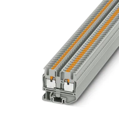 PHOENIX CONTACT Mini-Durchgangsklemme MPT 2,5 | 3248125 | Push-in | 0,14-4mm² | 500V | 24A | NS 15 | 1-polig | Grau