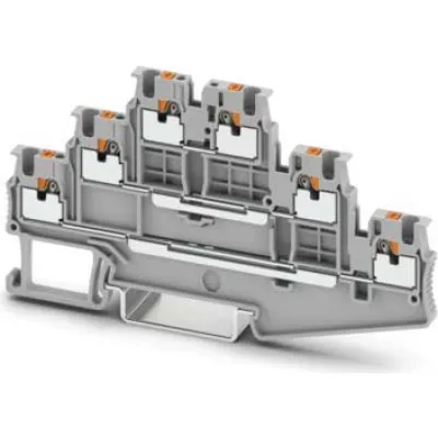 PHOENIX CONTACT Mehrstockklemme PT 1,5/S-3L | Reihenklemme 3 Etagen | 0,14–1,5 mm² | 15A | 500V | Push-in | grau