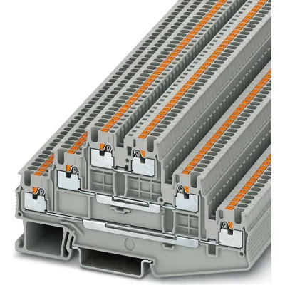 PHOENIX CONTACT Mehrstockklemme PT 1,5/S-3L | Reihenklemme 3 Etagen | 0,14–1,5 mm² | 15A | 500V | Push-in | grau