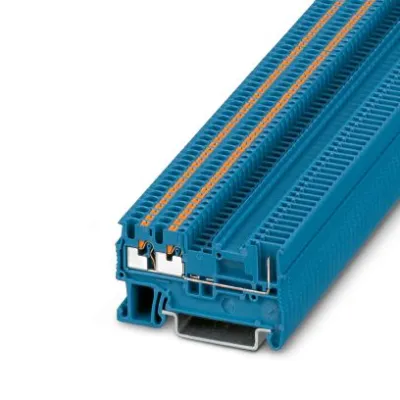 Phoenix Contact Durchgangsklemme PT 1,5/S-TWIN/1P BU | 3212361 | 0,14-1,5mm² | 17,5A | 500V | Push-in | TS35 | Blau