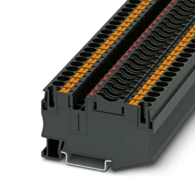PHOENIX CONTACT Sicherungsreihenklemme PT 6-FSI/C-LED 24 | Flachsicherung Typ C | 0,5-10 mm² | 25A | Hutschiene