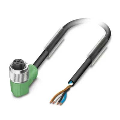 PHOENIX CONTACT Sensor-Aktor-Kabel SAC-4P-1,5-PUR/M12FR | M12 Buchse abgewinkelt | 4-polig | 1,5m | IP65 | PUR