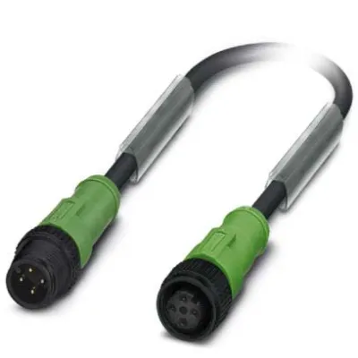 PHOENIX CONTACT Sensor-Aktor-Kabel SAC-4P-M12MS/3,0-PUR/M12FS | M12 Stecker-Buchse | 4-polig | 3m | IP65 | PUR