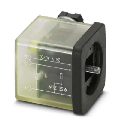 PHOENIX CONTACT Ventilstecker SACC-VB-3CON-M16/A-1L-SV 1452149 | 3-polig | 24V | LED | IP65 | Kabel 6-8mm | M16