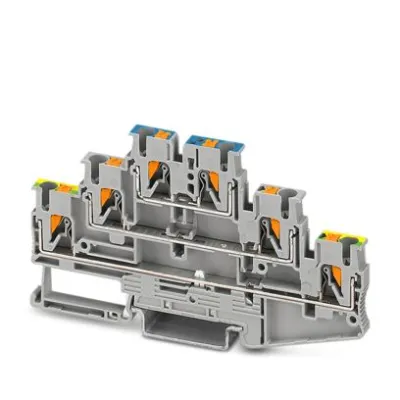 Phoenix Contact PT 2,5-PE/L/N 3210538 | Schutzleiter-Reihenklemme | 3 Etagen | Push-in | 20A | 500V | grau