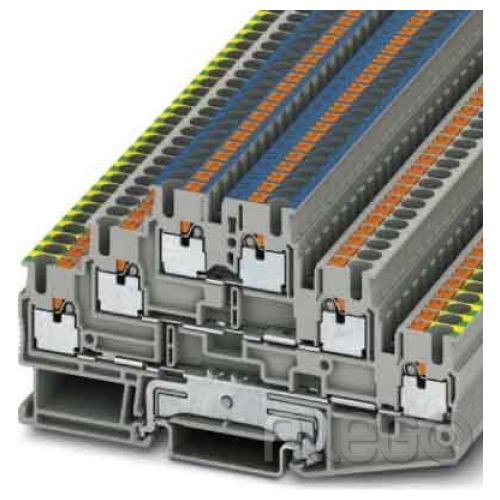 Bild: Phoenix Schutzleiter-Reihenklemme grau PT 2,5-PE/L/N 0,14-4mm² AWG:26-12 B:5,2mm