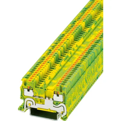 Phoenix Contact Schutzleiterklemme PT 1,5/S-PE 3208139 | Push-in | 0,14-1,5 mm² | TH35 | 2-polig | grün/gelb