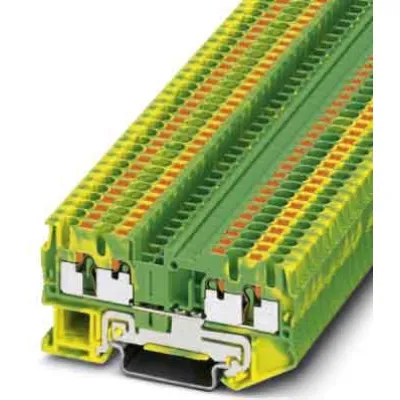 Phoenix Schutzleiter-Reihenklemme PT 2,5-QUATTRO-PE 3209594 | 0,14-4 mm² | 4-polig | Push-in | TH35 | grün-gelb