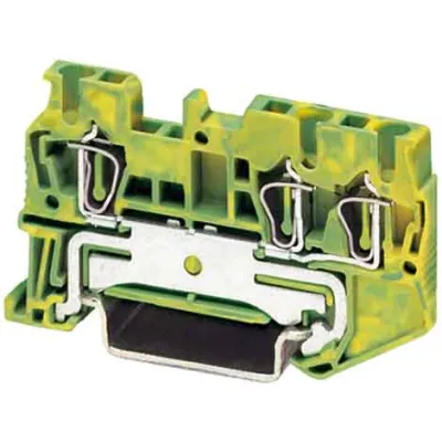 PHOENIX CONTACT Schutzleiterklemme ST 2,5-TWIN-PE 3031267 | Zugfederanschluss | 3 Anschlüsse | 0,08–4 mm² | Grün-Gelb