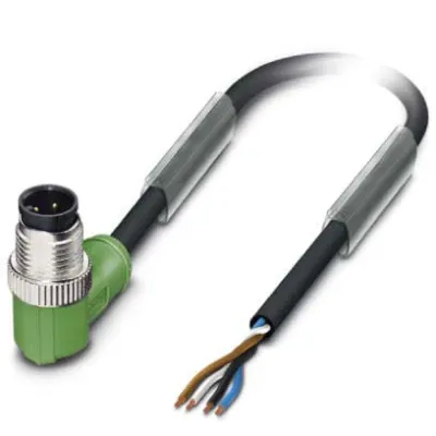 PHOENIX CONTACT Sensor-Aktor-Kabel SAC-4P-M12MR/3,0-PUR | M12 Stecker gewinkelt | 4-polig | 3m | PUR | halogenfrei
