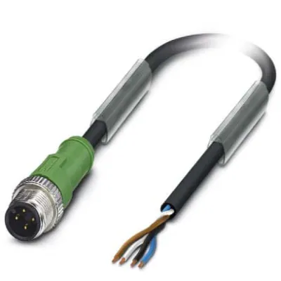 PHOENIX CONTACT Sensor-Aktor-Kabel SAC-4P-M12MS/3,0-PUR | M12 Stecker gerade | 4-polig | 3m | PUR | schwarzgrau