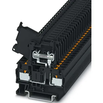 PHOENIX CONTACT Sicherungsreihenklemme PT 4-HESI 3211861 | 6,3A 500V | Push-in | 0,2-6mm² | Hutschiene | Schwarz